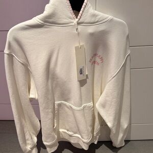Madhappy Aspen white and pink sweatshirt with hood